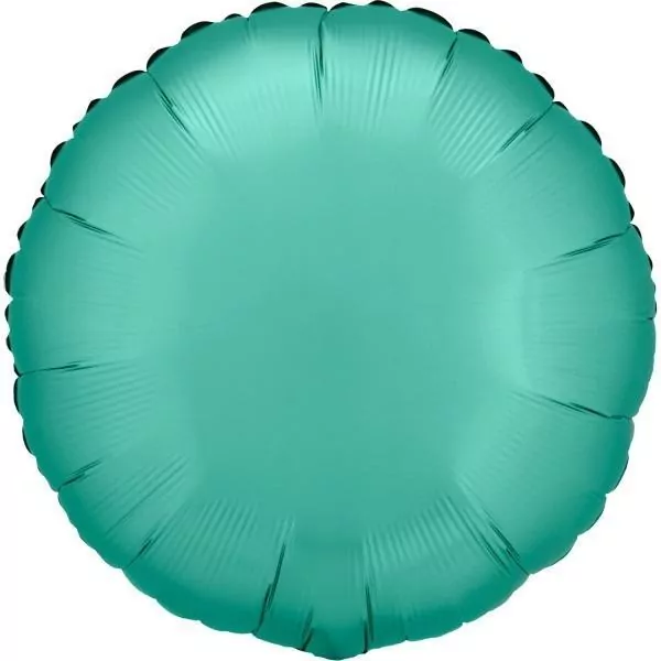 Balon foliowy Lustre Jade Green okrągły 43cm - tantis.pl