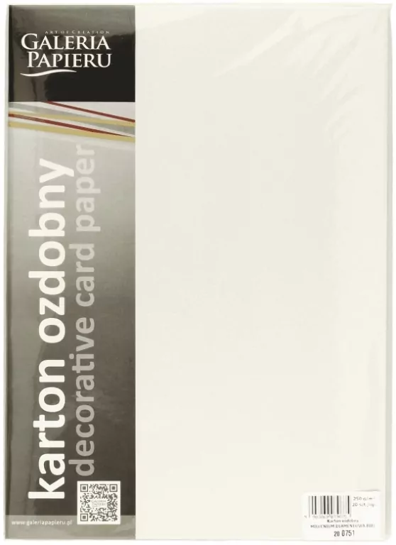 KARTON OZD A4 BIA 250G GAL PAP MILLENIUM OP20SZT - tantis.pl