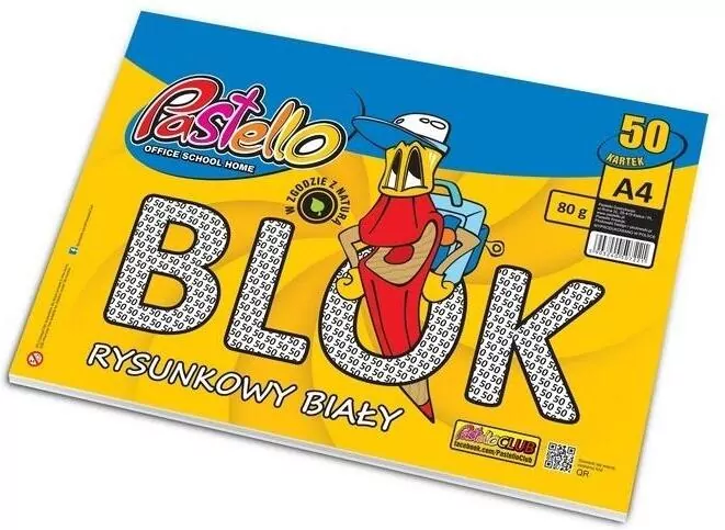 Blok rysunkowy A4 80g 50 kartek - tantis.pl