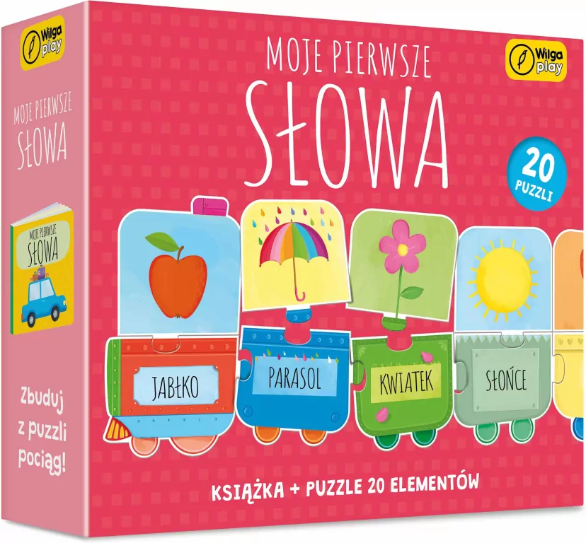 Książka i puzzle. Moje pierwsze słowa, 20 elementów - tantis.pl