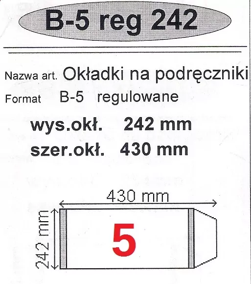 Okładka na podr B5 regulowana nr 5  NARNIA - tantis.pl