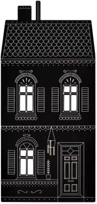 Drewniana tablica kredowa, Kamienica 74x37cm