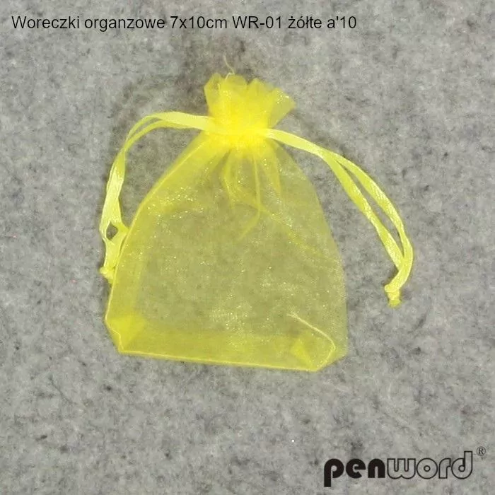 Woreczki organzowe żółte 7x10cm - tantis.pl
