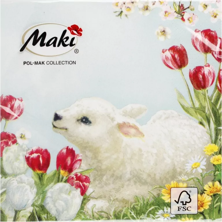 Serwetki 33x33cm Maki Wielkanoc op.  Pol-Mak - tantis.pl