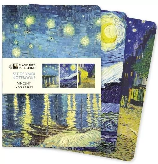 Zestaw 3 notatników MIDI Vincent van Gogh - tantis.pl