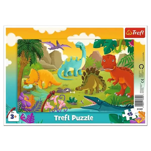 Puzzle 15el ramkowe Dinozaury 31359 Trefl - tantis.pl