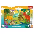 Puzzle 15el ramkowe Dinozaury 31359 Trefl - tantis.pl