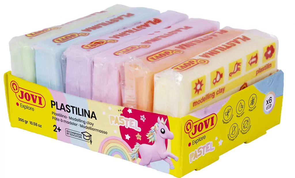 Jovi. Plastelina pastelowa, 6 kolorów - tantis.pl
