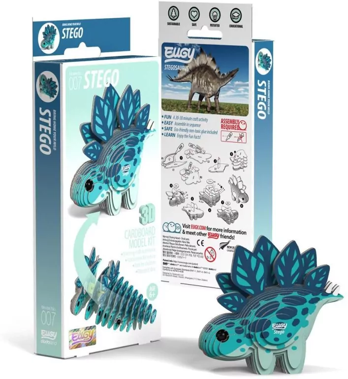 Dinozaur Stego Eugy. Eko Układanka 3D - tantis.pl