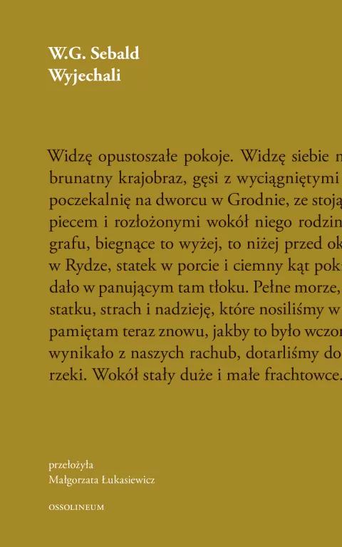 Wyjechali. Sebald - tantis.pl