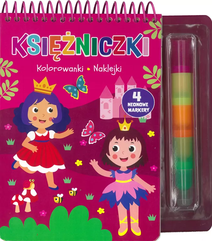 Księżniczki. Kolorowanki naklejki - tantis.pl