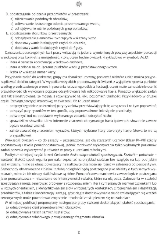 Trening percepcji wzrokowej. Część B. Ćwiczenia - tantis.pl