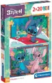 Clementoni. Puzzle 2x20. Super Kolor. Stitch - tantis.pl