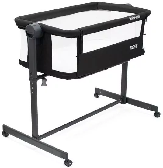 Łóżeczko dostawka Rose czarne - tantis.pl