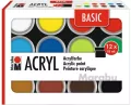 Farby akrylowe Basic 18ml 12 kolorów - tantis.pl