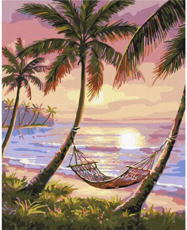 Malowanie po numerach. Rajski zakątek 40x50 cm - tantis.pl