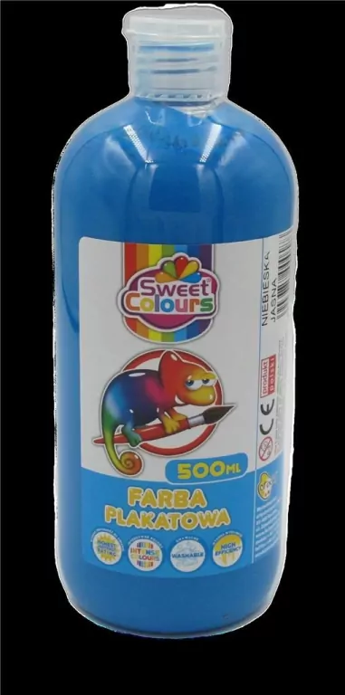 Farba plakatowa jasnoniebieska 500ml - tantis.pl