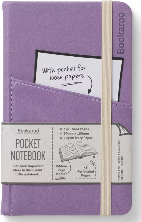 Notatnik A6. Bookaroo. Journal Pocket. Jasny fiolet - tantis.pl