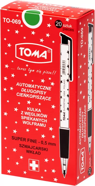 Paczka długopis automatyczny S-fine zielony 20 szt. - tantis.pl