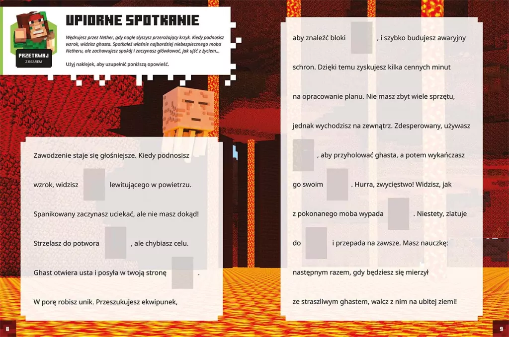 Minecraft Księga Netheru i kresu z naklejkami - tantis.pl