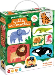 CzuCzu. Puzzle do pary. Dzikie zwierzątka 18m+