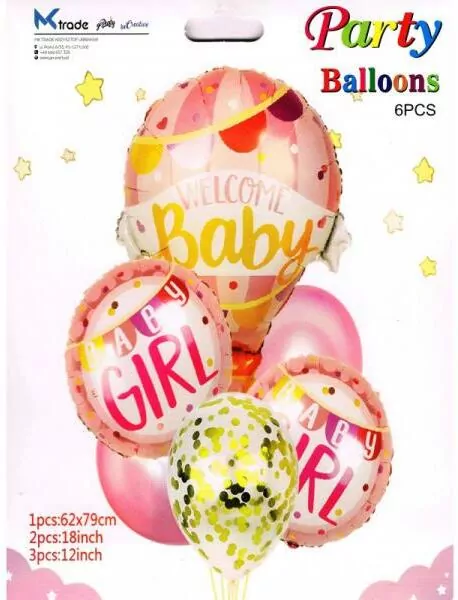 Zestaw balonów Baby Boy, 30-79cm, 6 szt. BCS-402 - tantis.pl