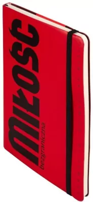 Notes A5 kratka Miłość czerwony