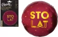 Balon foliowy Sto Lat bordowy - tantis.pl