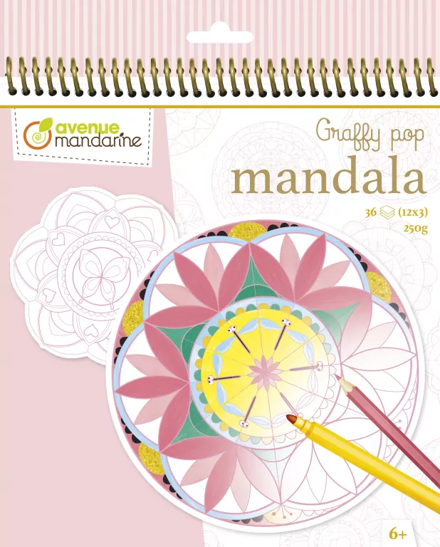 Kolorowanka Graffy Pop Mandala Dziewczynka - tantis.pl