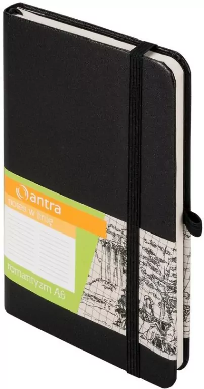 Notes A6 Linia Romantyzm Czarny ANTRA - tantis.pl