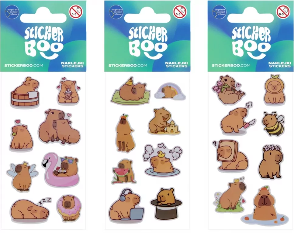 Naklejki Sticker BOO Kapibara mix - tantis.pl