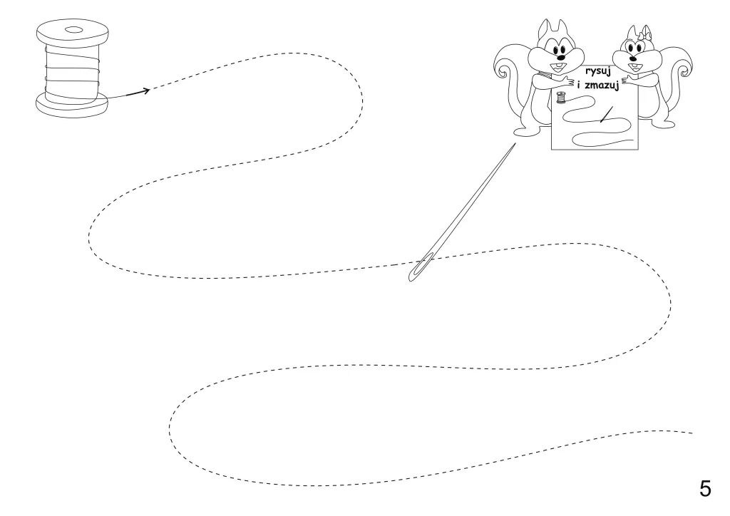 Baw się z wiewiórkami. Rysowanie po śladzie - tantis.pl