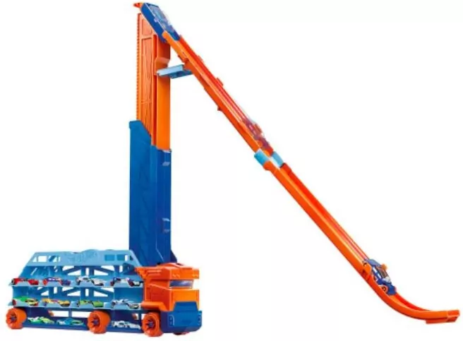 Hot Wheels Transporter Zjazd 2w1 - tantis.pl