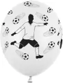 Balony Piłkarz i piłki White Pastel 30cm - tantis.pl
