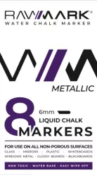 Markery kredowe metaliczne. 8 kolorów