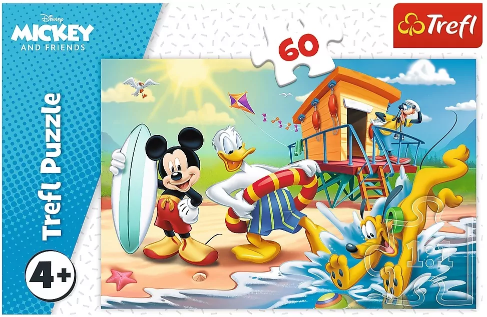 Trefl. Puzzle 60. Ciekawy dzień Mikiego i przyjaciół - tantis.pl