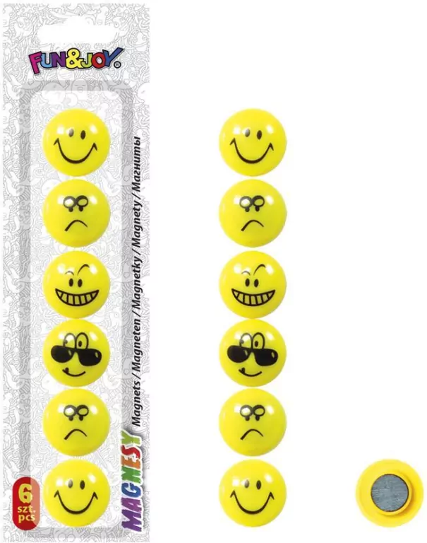Magnesy do tablic 29mm emotikony - tantis.pl