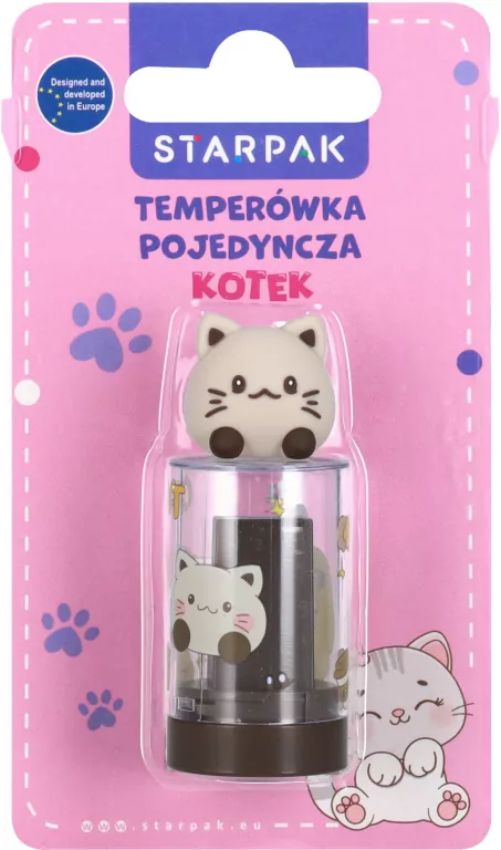 Temperówka plastikowa na blistrze. Kotki - tantis.pl