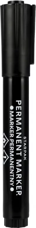 Marker permanentny okrągły. Czarny - tantis.pl