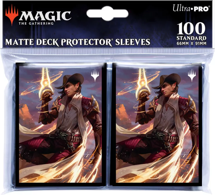 Ultra-Pro: Magic the Gathering - Outlaws of Thunder Junction - Matte Deck Protector Sleeves - Kellan, the Kid (100 szt.) - tantis.pl