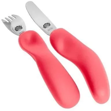 Nana's Manners Sztućce kształtujące chwyt różowy - tantis.pl