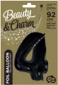 Balon foliowy B&C cyfra 4 czarna 92cm - tantis.pl