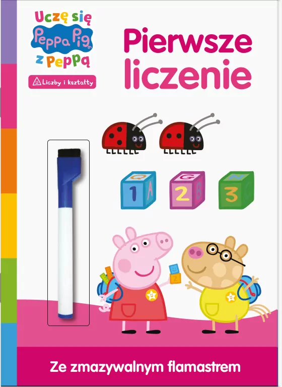 Peppa Pig. Uczę się z Peppą. Zadania do ścierania cz. 3 Pierwsze liczenie - tantis.pl