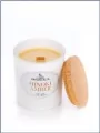 Świeczka sojowa Hinoki Amber biała 135g - tantis.pl