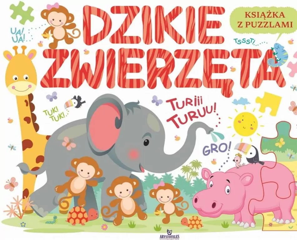 Książka edukacyjna z puzzlami. Dzikie zwierzęta - tantis.pl