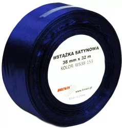 Wstążka satynowa. Granatowa 38mmx32m