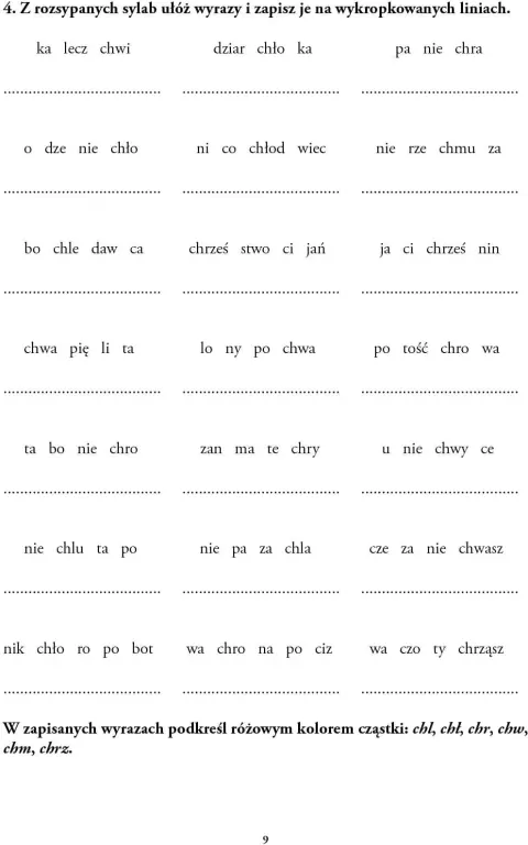 Ćwiczenia w terapii dysleksji i dysortografii ch-h - tantis.pl