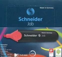 Zakreślacz SCHNEIDER Job 1-5 mm czerwony 10 sztuk