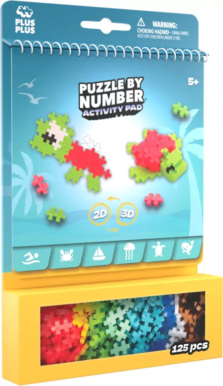 Puzzle By Number Activity Pad Morski 125el - tantis.pl