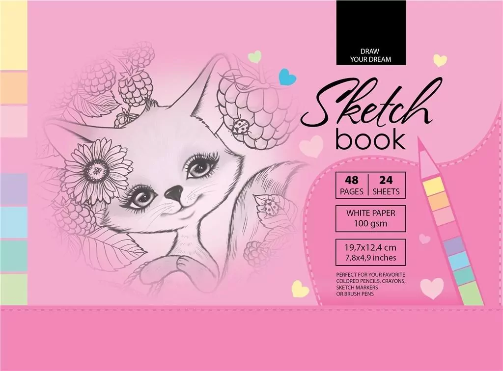 Sketchbook. Szkicownik 48 kartek. 197 x 124 mm - tantis.pl